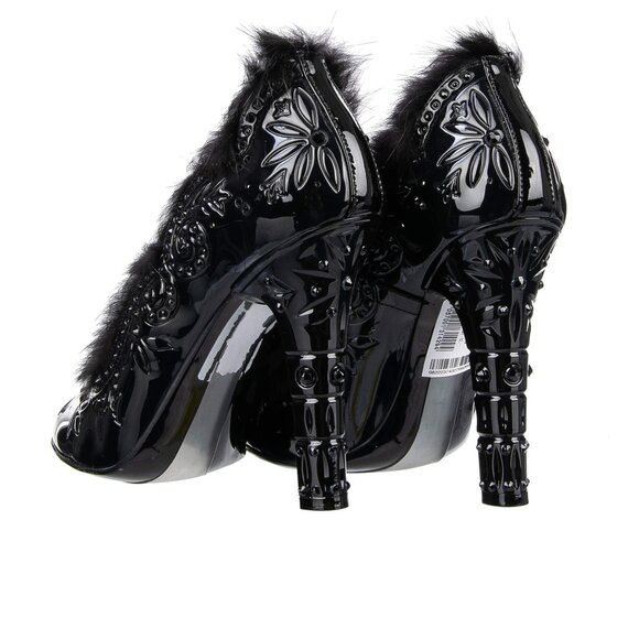 Dolce & Gabbana - Cinderella Fur and PVC Pumps with Crystals Black 37 - Picture 5 of 5